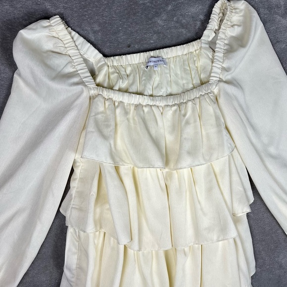 WeWoreWhat Dress Womens XS Tiered Crinkle Chiffon Ruffle Feminine Cottagecore - Picture 4 of 11